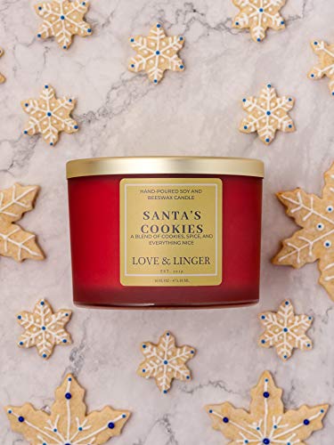 Holiday Candles | Christmas Scented Candles | Luxury Soy & Beeswax Candles for Home | 16 oz. Large Jar Candle | Gingerbread Christmas Cookie Candle | Christmas Candles