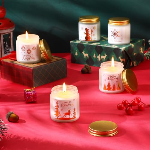 MTLEE 10 Pcs Christmas Candle Gift Set 10 Christmas Scented Candles Fragrances Aromatherapy Candle Gift Set for Women Xmas Candles Scented Merry Christmas Candle for Christmas Holiday Presents