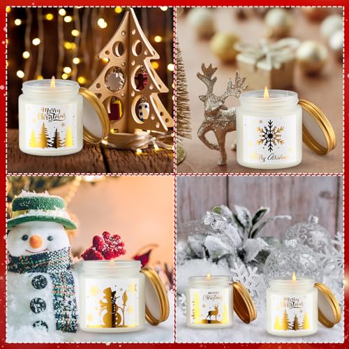 MTLEE 10 Pcs Christmas Candle Gift Set 10 Christmas Scented Candles Fragrances Aromatherapy Candle Gift Set for Women Xmas Candles Scented Merry Christmas Candle for Christmas Holiday Presents