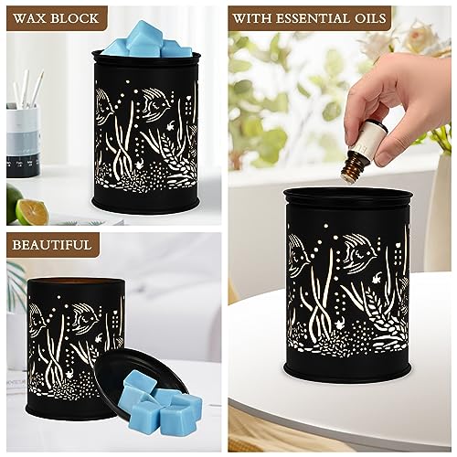 Metal Wax Warmer Electric,Wax melt Warmer,Candle Wax Burner, Candle Warmer,Candle Melter,for Home Office Décor and Gifts for Holiday（Oceans）…
