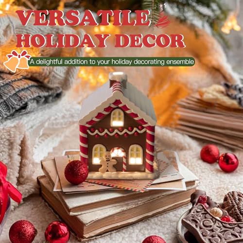 SALKING Christmas Wax Melt Warmer, Gingerbread House Electric Wax Warmer for Scented Wax, Holiday Decor Wax Melter Winter Fragrance Warmer for Aromatherapy, Candle Wax Warmer Oil Burner