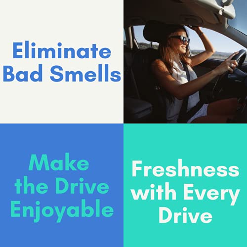 Air Jungles Lavender Scent Car Air Freshener Clip, 6 Car Freshener Vent Clips, 4ml Each, Long Lasting Air Freshener for Car, Up to 180 Days Car Refresher Odor Eliminator