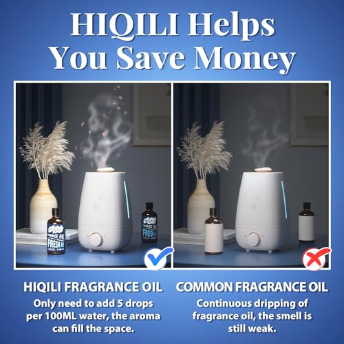 HIQILI Fresh Air Fragrance Oil 100ml for Diffuser Car Freshies, Clean Fresh Scent for Candle Making Soap Laundry 3.38 Fl Oz