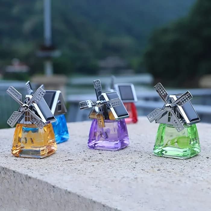 RIYUNE 2023 New Ashtash Auto Windmill Design Solar Car Perfume Air Freshener Perfume (purple（Osmanthus）)