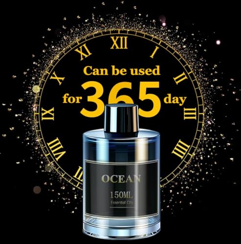 Smart Car Air Freshener Special Perfume Refill Essential Oil,150ML High Capacity Natural Aromatherapy Scent Diffuser Oil, Can be Used for 8-12 Months, Plant Extracts Fragrances Oil (Blue Ocean)