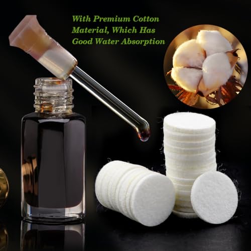 50 Pcs Mini Diffuser Refill Pads, Microfiber Absorbing Pads Circle Essential Pads Aroma Refill Diffuser Pad Replacement Pads for Humidifier Diffusers Home Car