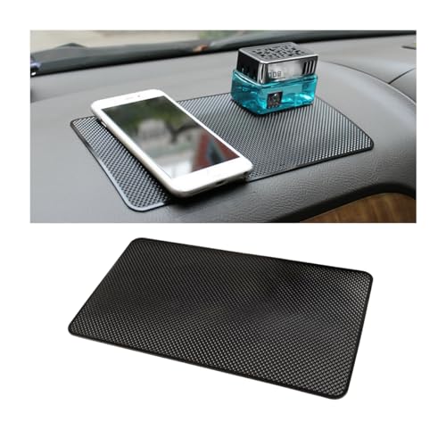 Osilly Car Dashboard Anti-Slip Mat, 10.6" x 5.9" Universal PVC Sticky Adhesive Pad for Auto, Multifunctional Vehicle Dash Strong Gripping Pad for Cell Phones Sunglasses Keys GPS Coins (Grid)