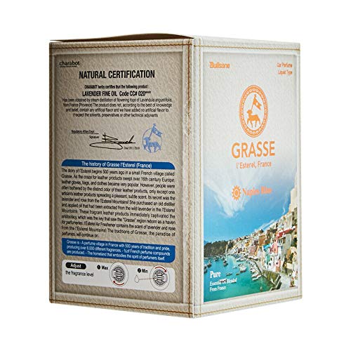 Bullsone Grasse L'esterel, Natural Car Air Fresheners, Luxury Car Perfume - Naples Blue