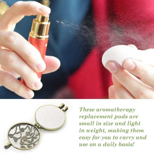 50 Pcs Mini Diffuser Refill Pads, Microfiber Absorbing Pads Circle Essential Pads Aroma Refill Diffuser Pad Replacement Pads for Humidifier Diffusers Home Car