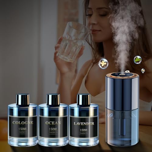 Smart Car Air Freshener Special Perfume Refill Essential Oil,150ML High Capacity Natural Aromatherapy Scent Diffuser Oil, Can be Used for 8-12 Months, Plant Extracts Fragrances Oil (Blue Ocean)