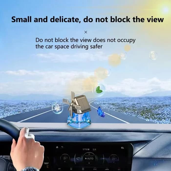 RIYUNE 2023 New Ashtash Auto Windmill Design Solar Car Perfume Air Freshener Perfume (purple（Osmanthus）)