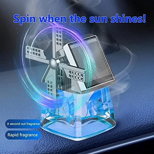 RIYUNE 2023 New Ashtash Auto Windmill Design Solar Car Perfume Air Freshener Perfume (purple（Osmanthus）)