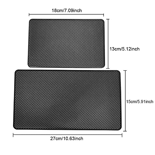 ThtRht 2 Pack Car Dashboard Anti-Slip Rubber Pad Grip Mat Magic Sticky Gripping Mat Non-Slip Nano PU Gel Grip Heavy Duty Storage Mounting Pads for Sunglasses Phone Holder Perfume Bottle Figurine