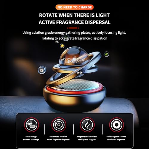 KOMMI Car Air Fresheners Autorotation Creative Car Perfume Fragrance (black)