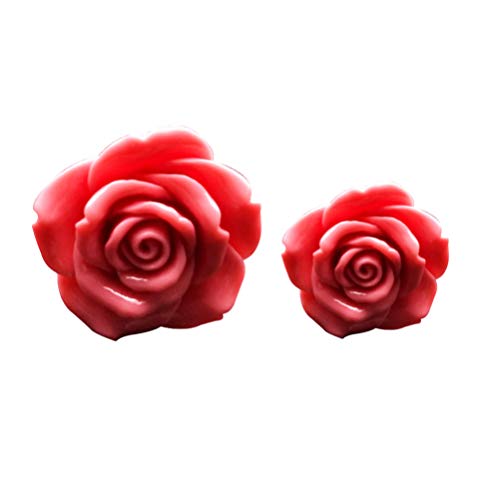 Car Fragrance Vent Clip Resin Rose Charms Automotive Air Freshener Perfume Diffuser Clips for Interior Trim Car Dashboard Decorations 1 Pair (Rosy)