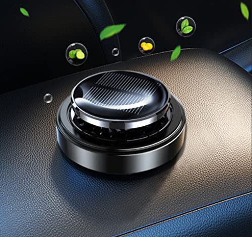Solar Energy Powered Car Air Freshener Natural Essential Oil Diffuser Car Perfume Scent Fragrance Air Purifier Rotating Relieve Fatigue Car Aromatherapy Diffuser for Home Office Car Decoration Gifts