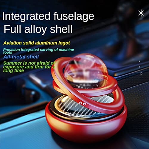 Car Solar air freshener, rotatable air Purifier Aromatherapy, Diffuser. Car Decoration Accessories for car and Home Interior Fragrance (Silver)