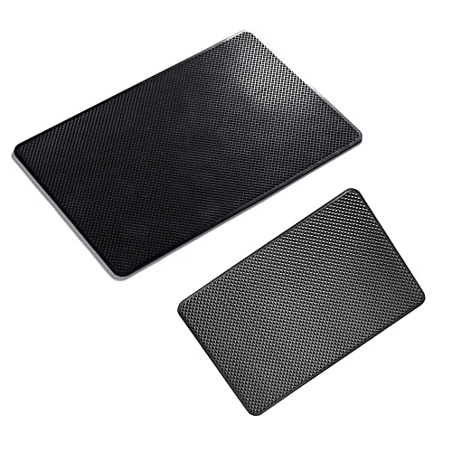 ThtRht 2 Pack Car Dashboard Anti-Slip Rubber Pad Grip Mat Magic Sticky Gripping Mat Non-Slip Nano PU Gel Grip Heavy Duty Storage Mounting Pads for Sunglasses Phone Holder Perfume Bottle Figurine