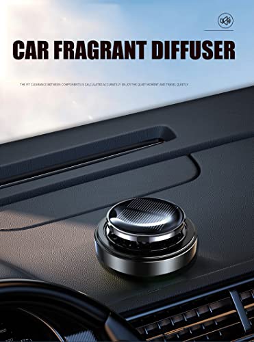 Solar Energy Powered Car Air Freshener Natural Essential Oil Diffuser Car Perfume Scent Fragrance Air Purifier Rotating Relieve Fatigue Car Aromatherapy Diffuser for Home Office Car Decoration Gifts