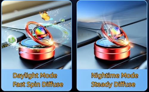 EAONITU Car Decoration Solar Spin Car Dashboard Decorations Automotive Interior Decoration Gifts_ No Perfume Included (Silver-Universe)