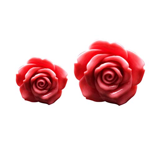Car Fragrance Vent Clip Resin Rose Charms Automotive Air Freshener Perfume Diffuser Clips for Interior Trim Car Dashboard Decorations 1 Pair (Rosy)
