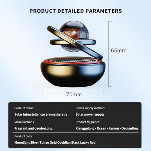 KOMMI Car Air Fresheners Autorotation Creative Car Perfume Fragrance (black)