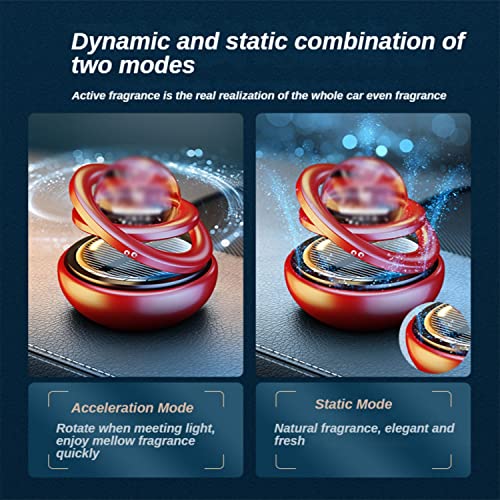 Car Solar air freshener, rotatable air Purifier Aromatherapy, Diffuser. Car Decoration Accessories for car and Home Interior Fragrance (Silver)