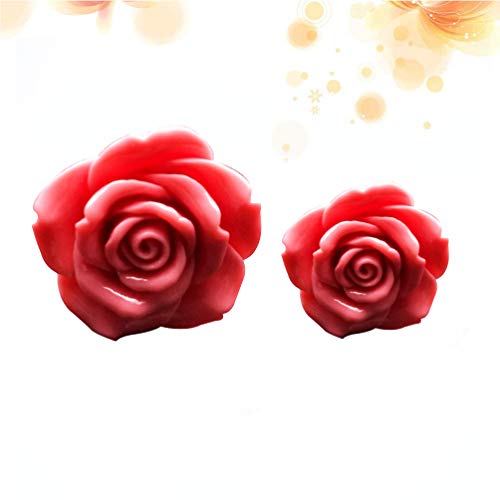 Car Fragrance Vent Clip Resin Rose Charms Automotive Air Freshener Perfume Diffuser Clips for Interior Trim Car Dashboard Decorations 1 Pair (Rosy)