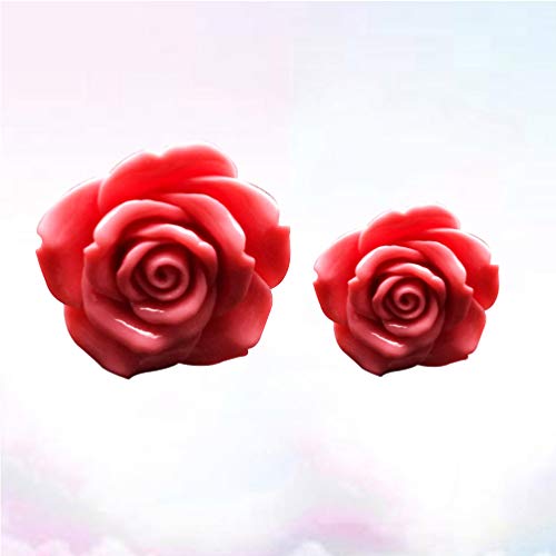 Car Fragrance Vent Clip Resin Rose Charms Automotive Air Freshener Perfume Diffuser Clips for Interior Trim Car Dashboard Decorations 1 Pair (Rosy)
