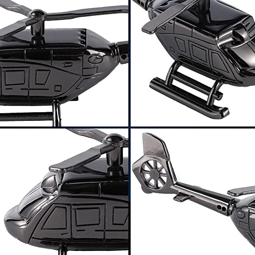 Air Freshener, Gigicloud Car Fragrance Diffuser Solar Rotating Automotive Air Fresheners Ornament Helicopter Shape Solid Aromatherapy Decoration for Car and Home (Black)