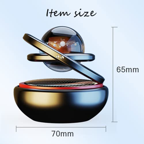 Kwak's Car Air Freshener Solar Energy for Car Interior Autorotation Decoration Accessories(Black)