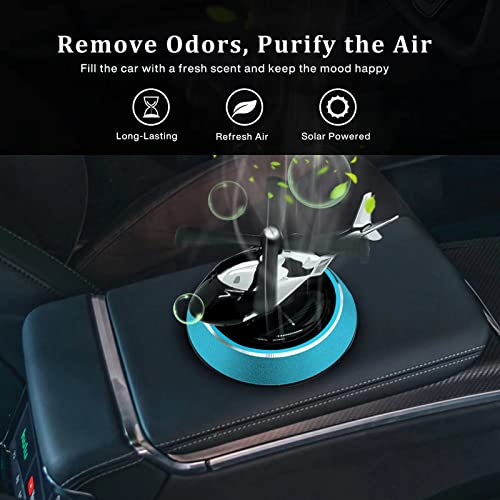 Joyfunky Car Air Fresheners with Solar Rotation, Creative Car Perfume Decoration, Relieve Stress and Purifie Odors, Use at Car Office and Home, Blue