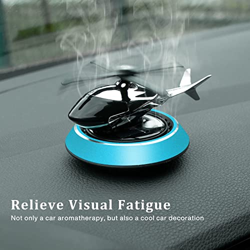 Joyfunky Car Air Fresheners with Solar Rotation, Creative Car Perfume Decoration, Relieve Stress and Purifie Odors, Use at Car Office and Home, Blue