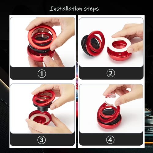 Kwak's Car Air Freshener Solar Energy for Car Interior Autorotation Decoration Accessories(Black)
