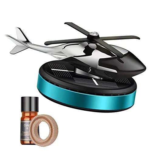SEADEAR Solar Car Aroma Diffuser Airplane Rotating Ornament Helicopter Perfume Decoration Dashboard Car Aircraft Air Freshener Odor Eliminator Decoration for Car Home Office