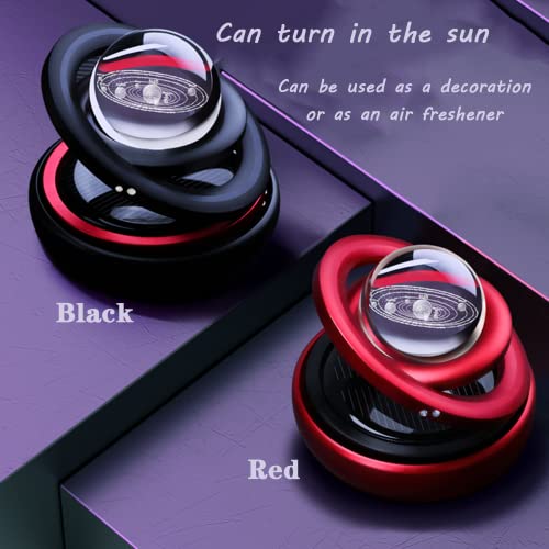 Kwak's Car Air Freshener Solar Energy for Car Interior Autorotation Decoration Accessories(Black)