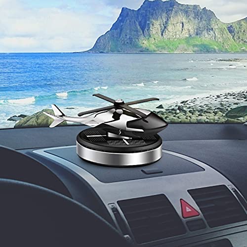 SEADEAR Solar Car Aroma Diffuser Airplane Rotating Ornament Helicopter Perfume Decoration Dashboard Car Aircraft Air Freshener Odor Eliminator Decoration for Car Home Office