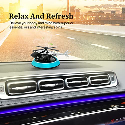 Joyfunky Car Air Fresheners with Solar Rotation, Creative Car Perfume Decoration, Relieve Stress and Purifie Odors, Use at Car Office and Home, Blue