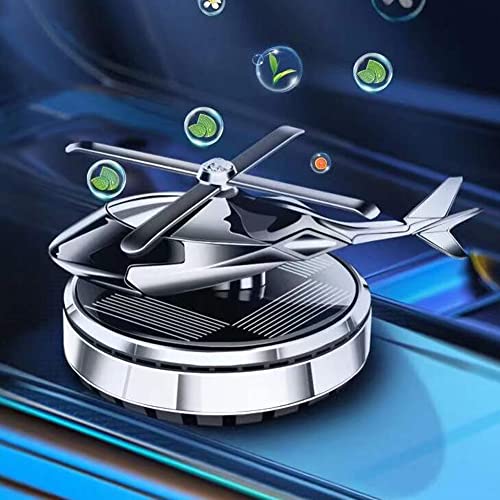 SEADEAR Solar Car Aroma Diffuser Airplane Rotating Ornament Helicopter Perfume Decoration Dashboard Car Aircraft Air Freshener Odor Eliminator Decoration for Car Home Office