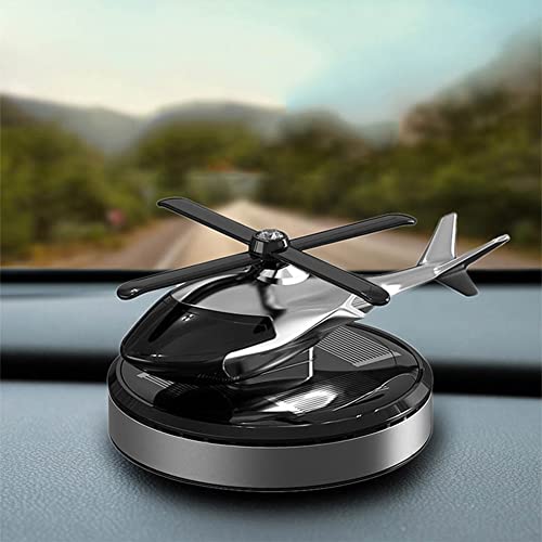 SEADEAR Solar Car Aroma Diffuser Airplane Rotating Ornament Helicopter Perfume Decoration Dashboard Car Aircraft Air Freshener Odor Eliminator Decoration for Car Home Office