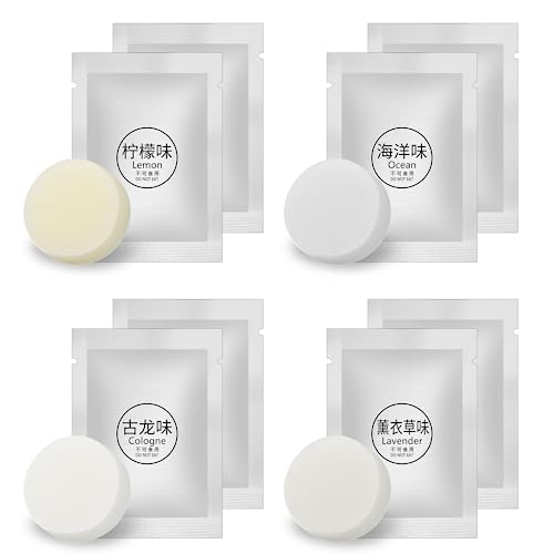8 Packs Car Air Vent Clips Freshener Refills Solid Fragrance Replacement Pads, Long Lasting Air Freshener for Car(4 Scents included Cologne,Lavender, Lemon, Ocean)