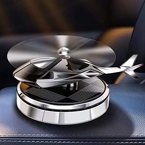 SEADEAR Solar Car Aroma Diffuser Airplane Rotating Ornament Helicopter Perfume Decoration Dashboard Car Aircraft Air Freshener Odor Eliminator Decoration for Car Home Office