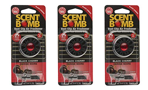 Scent Bomb Black Cherry Vent Clip 3 Pack - Car Air Fresheners - Car Scents