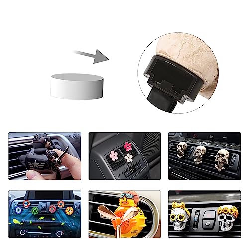 8 Packs Car Air Vent Clips Freshener Refills Solid Fragrance Replacement Pads, Long Lasting Air Freshener for Car(4 Scents included Cologne,Lavender, Lemon, Ocean)