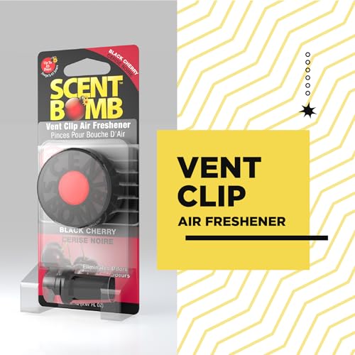 Scent Bomb Black Cherry Vent Clip 3 Pack - Car Air Fresheners - Car Scents
