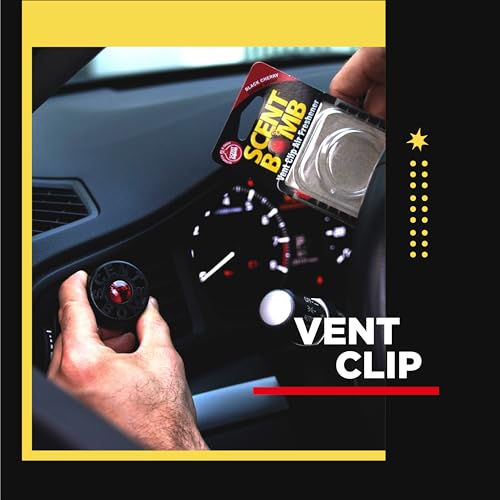 Scent Bomb Black Cherry Vent Clip 3 Pack - Car Air Fresheners - Car Scents