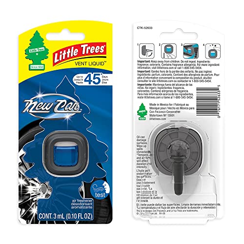 LITTLE TREES Car Air Freshener. Vent Liquid Provides Long-Lasting Scent for Auto or Home. Add a Splash of LITTLE TREES to your Vent. New Car Scent, 4 Air Fresheners