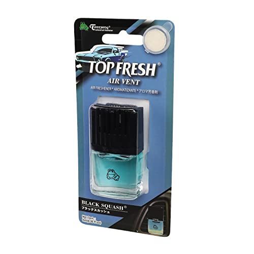 TreeFrog Room Car Clean Top Fresh Natural Air Freshener Vent Clip, Black Squash Scent, 0.3 Fl Oz