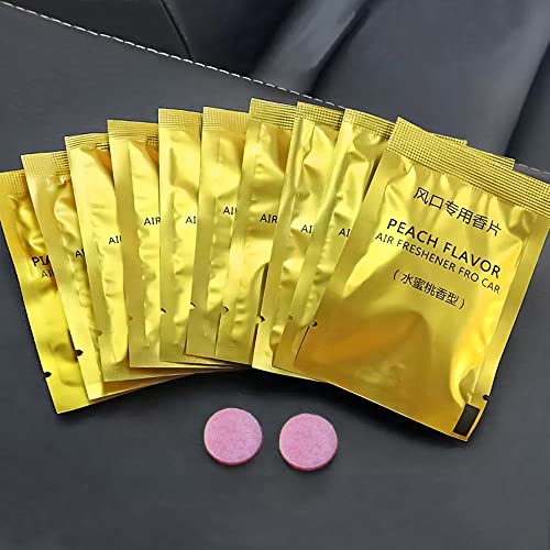 ZOSTLAND 10Pcs/Pack Car Air-outlet Fragrance Packet,Fragrance Car Clip Refills,Automotive Vent Clip Refills With Aromatherapy,Fragrances For Vehicle Deodorizing and Air Freshening (10pcs Peach)
