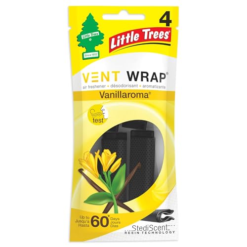 Little Trees Vent Wrap Air Freshener 4 Packs CarFreshner (Vanillaroma)